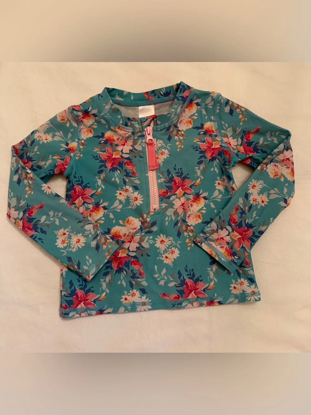 RuffleButts Girls Floral Rash Guard 2-Piece Bikini Set Size 3 T